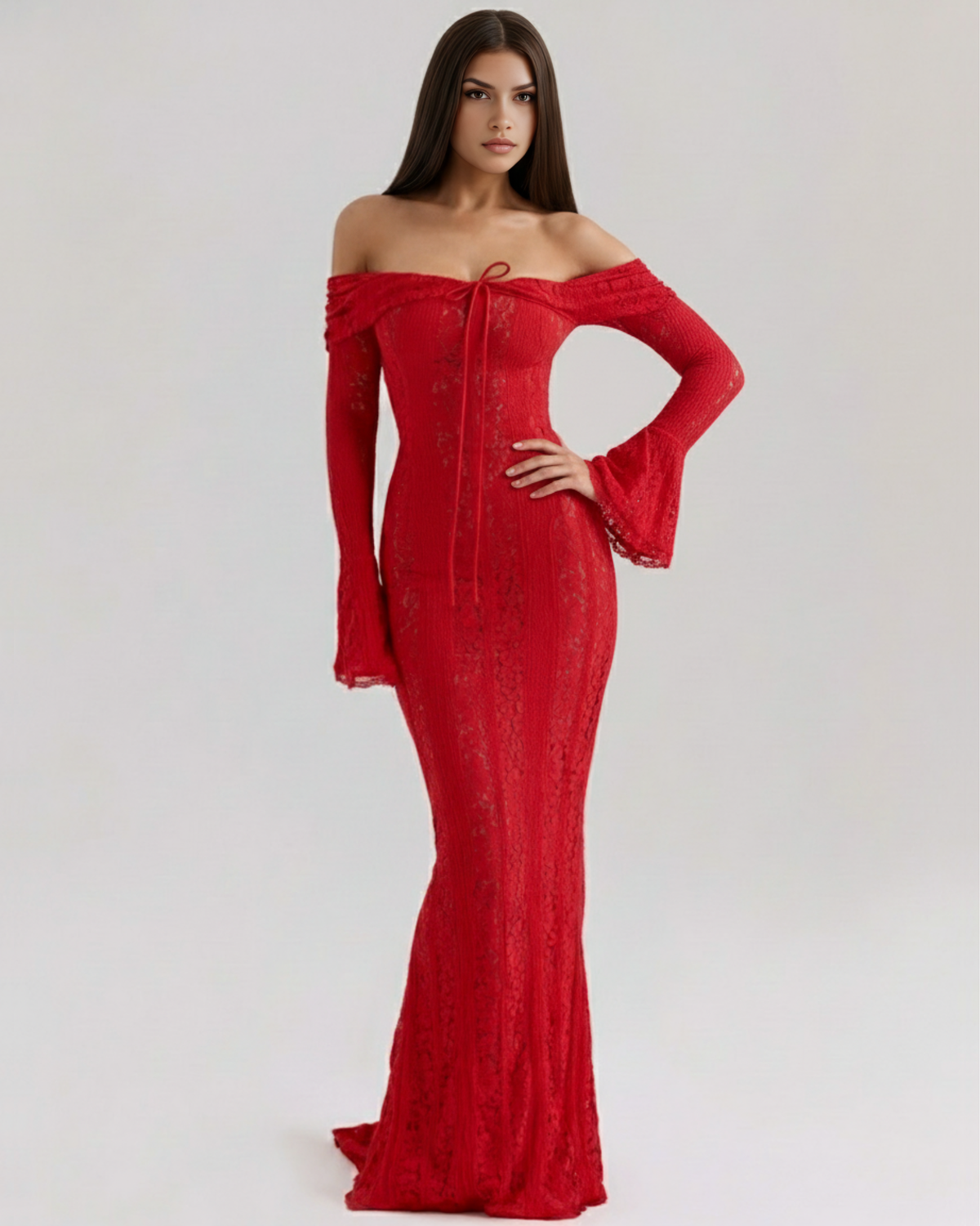 Rosalie • Vestido Maxi de Encaje