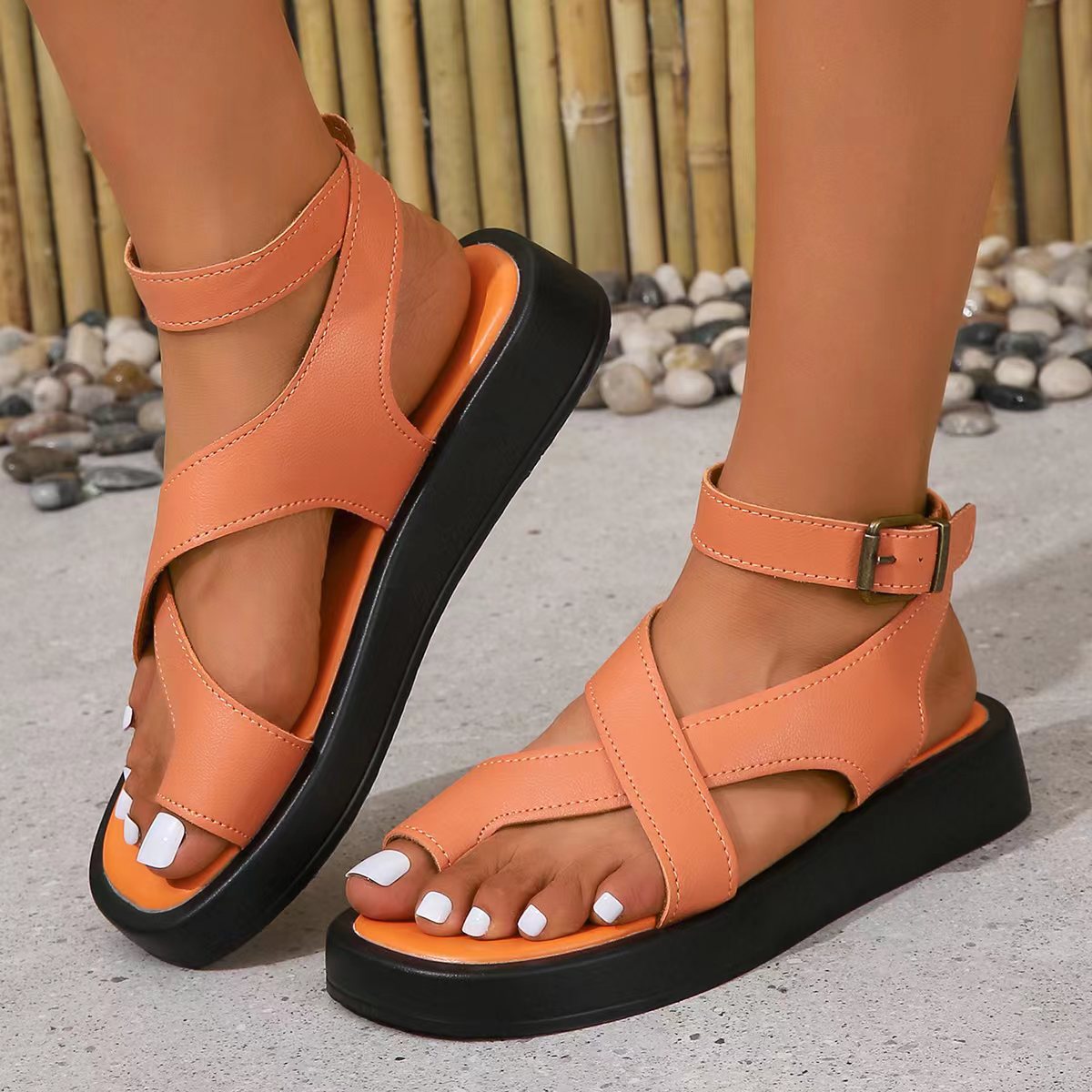 Sandalias Plataforma Cruzadas