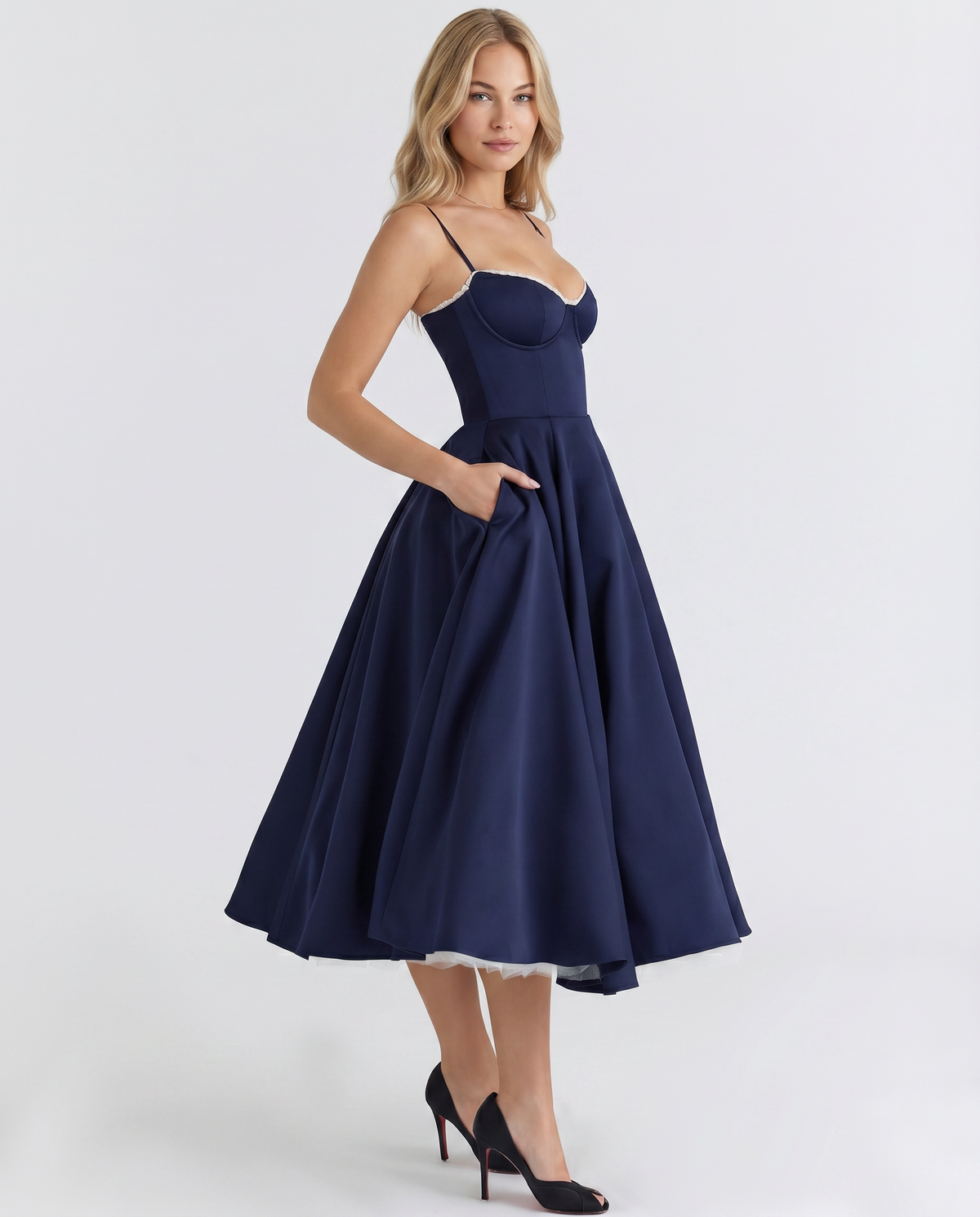 Camryn • Vestido Midi Tul y Corsé