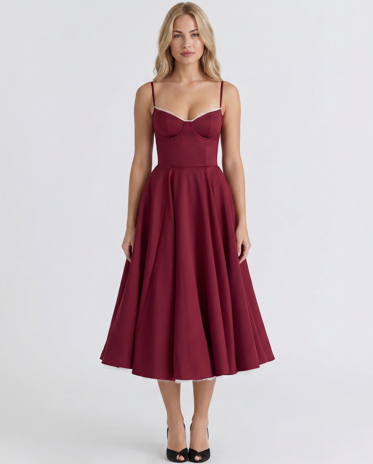 Camryn • Vestido Midi Tul y Corsé
