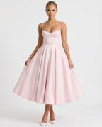 Dalia • Vestido Midi de Tul con Corsé Estructurado