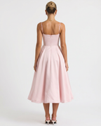 Dalia • Vestido Midi de Tul con Corsé Estructurado