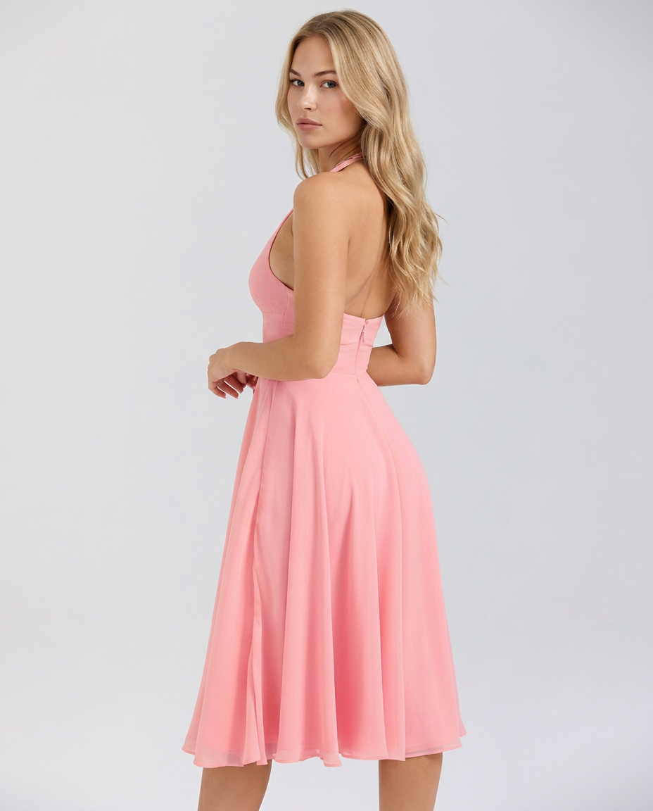 Aurelia • Vestido Halter Sculpt Midi