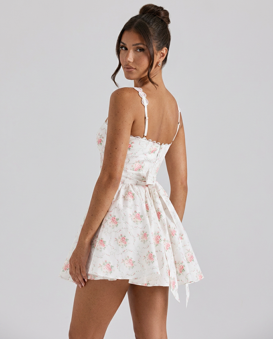Élise • Vestido Corto Corsé Floral