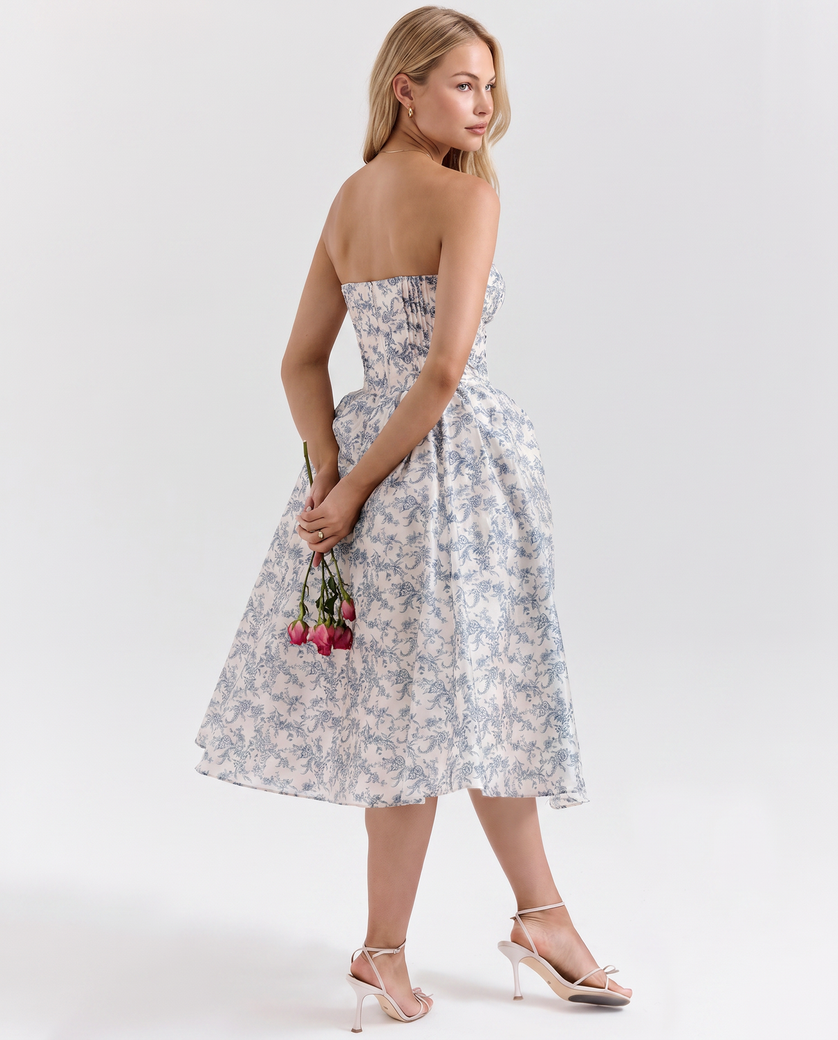 Amélie • Vestido Midi Jardin Bleu