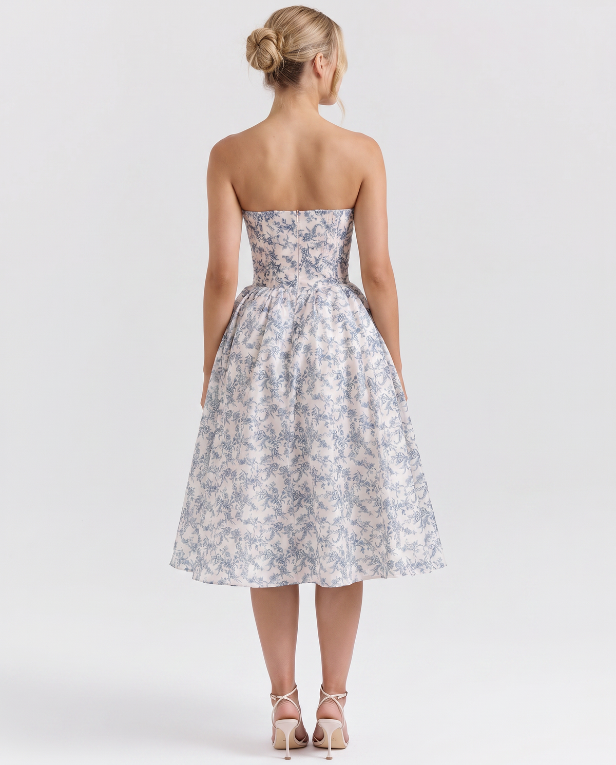 Amélie • Vestido Midi Jardin Bleu