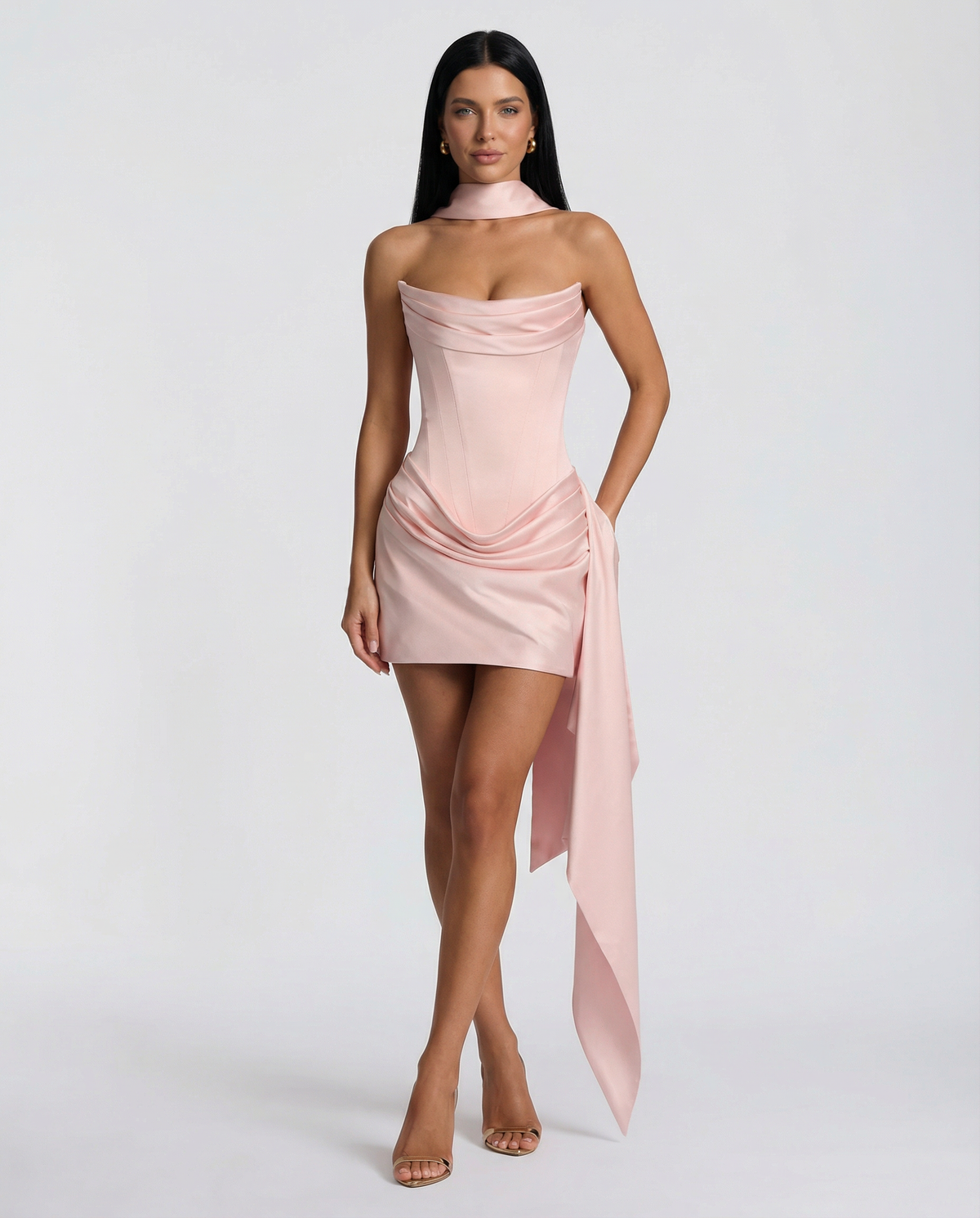 Alina • Vestido Mini Corsé Drapado