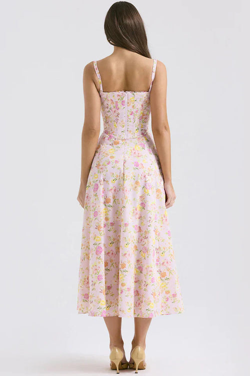 Amara • Vestido Midi Jardin Sculpt