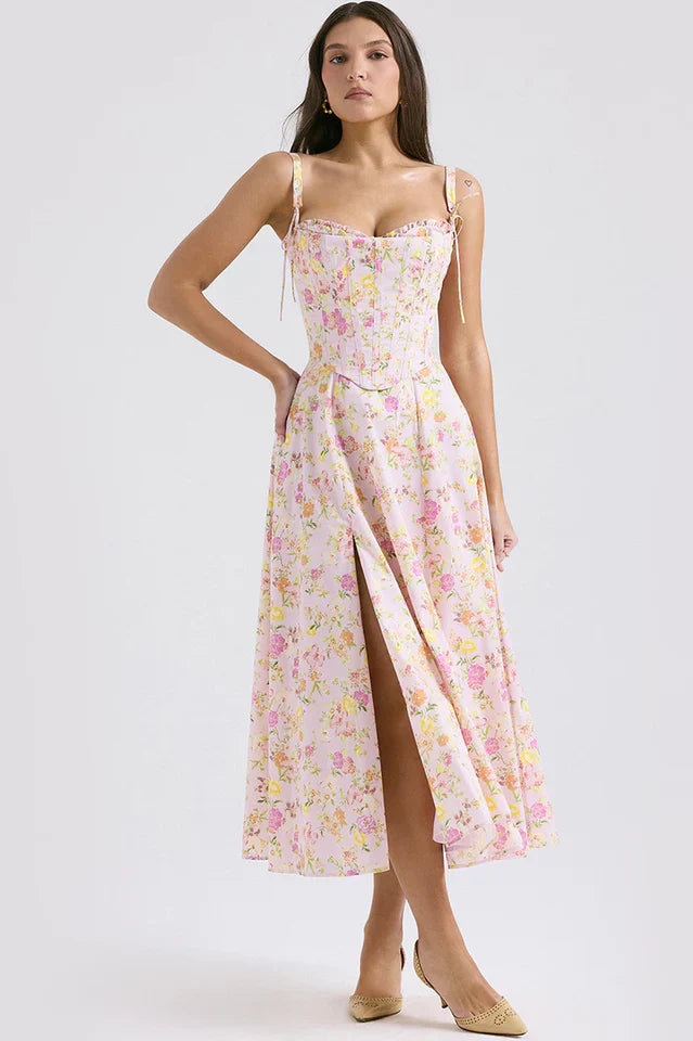 Amara • Vestido Midi Jardin Sculpt