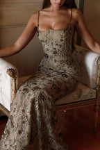 Althea • Embroidered Tulle Maxi Dress