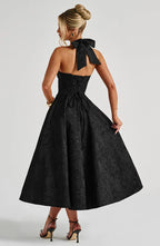 Rosalie • Vestido Halter Jacquard