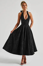 Rosalie • Vestido Halter Jacquard