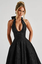 Rosalie • Vestido Halter Jacquard