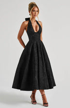 Rosalie • Vestido Halter Jacquard