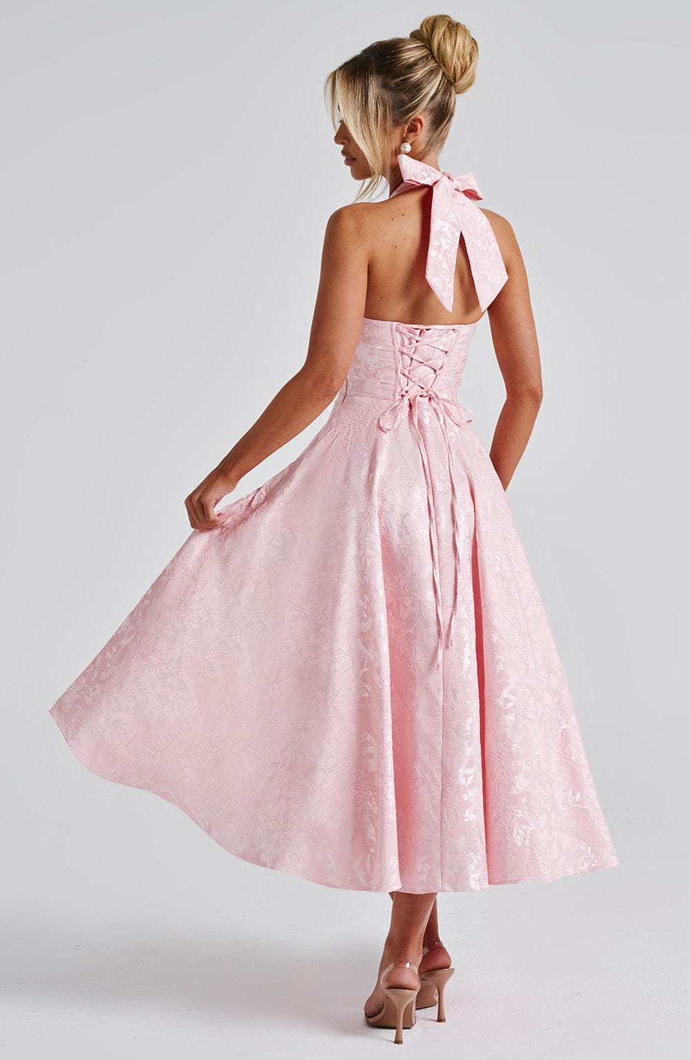Rosalie • Vestido Halter Jacquard