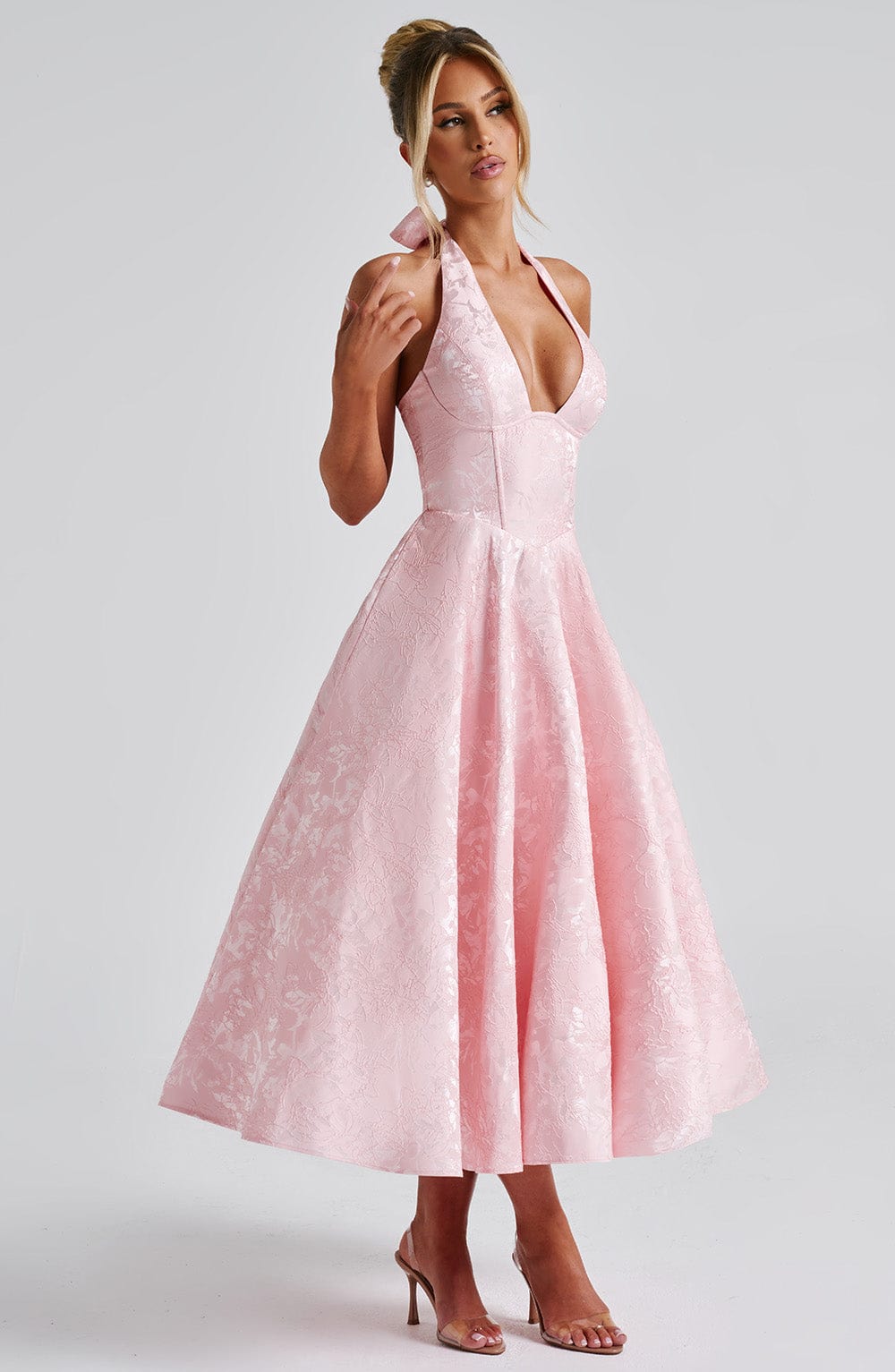 Rosalie • Vestido Halter Jacquard