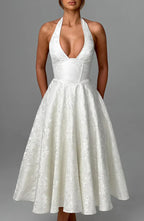 Rosalie • Vestido Halter Jacquard