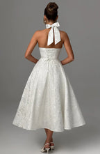 Rosalie • Vestido Halter Jacquard