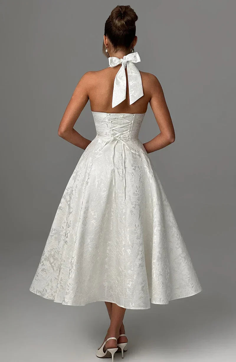 Rosalie • Vestido Halter Jacquard
