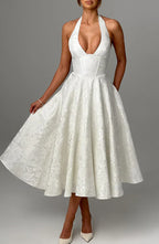 Rosalie • Vestido Halter Jacquard