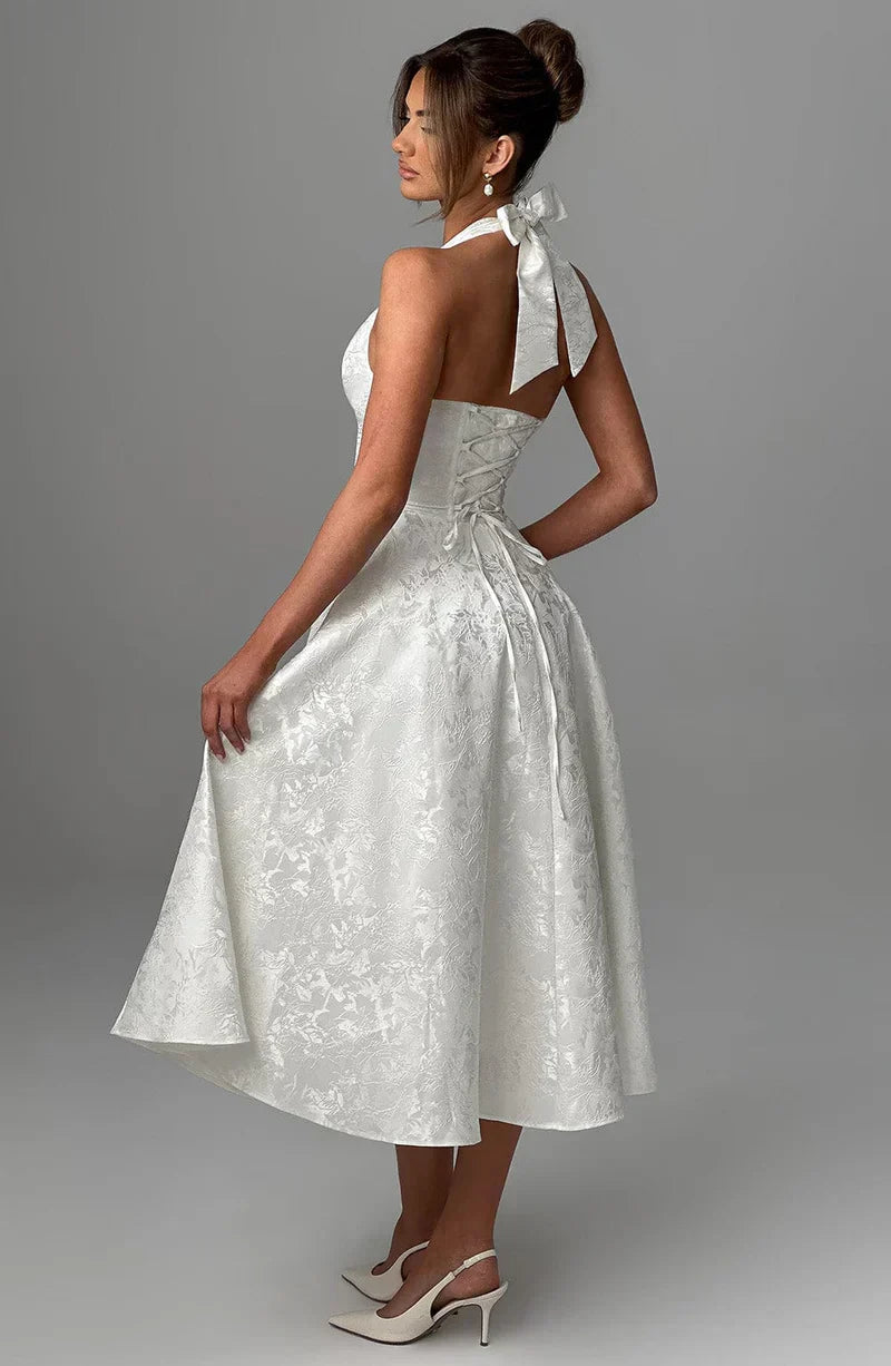 Rosalie • Vestido Halter Jacquard