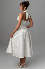 Rosalie • Vestido Halter Jacquard