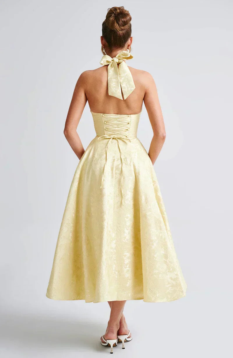 Rosalie • Vestido Halter Jacquard