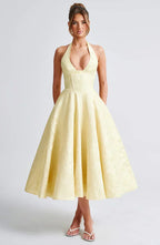 Rosalie • Vestido Halter Jacquard