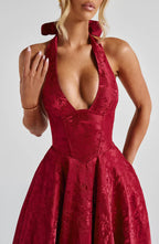 Rosalie • Vestido Halter Jacquard