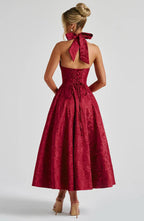 Rosalie • Vestido Halter Jacquard