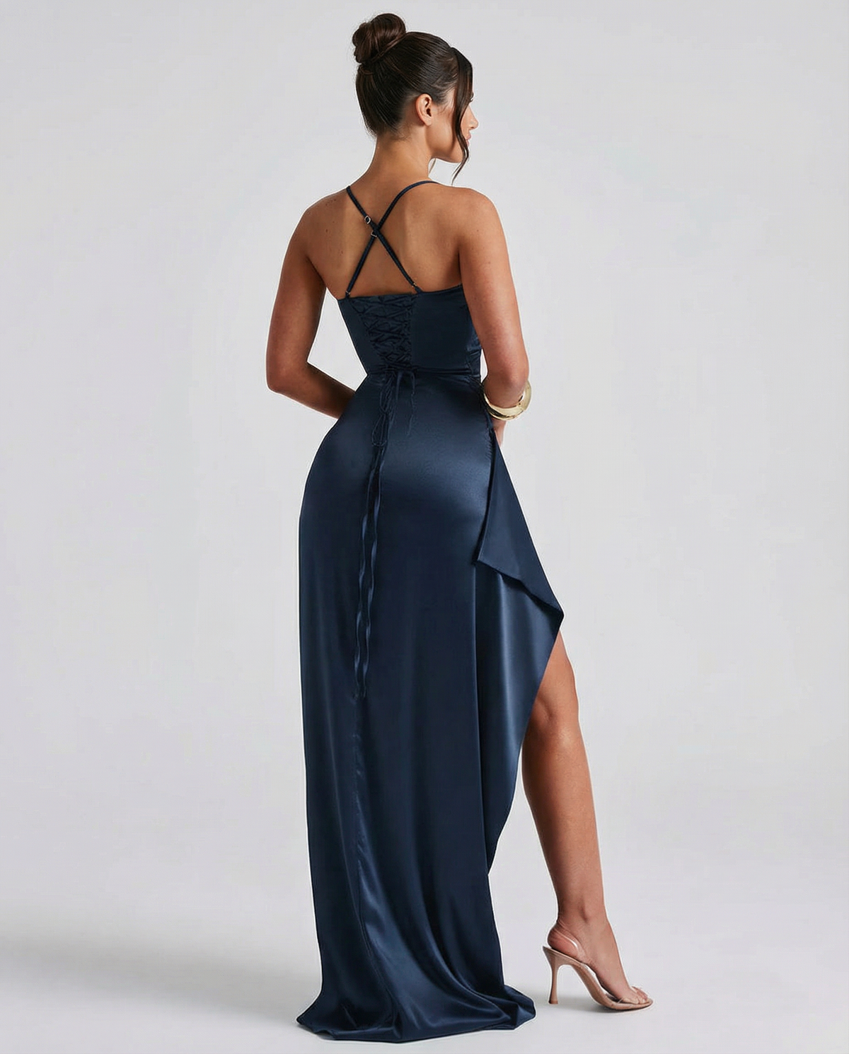 Naia • Vestido Maxi Satinado