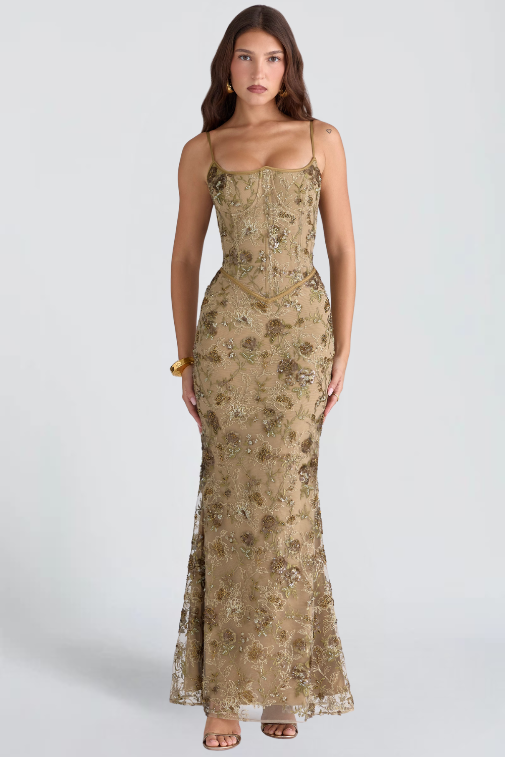 Althea • Embroidered Tulle Maxi Dress